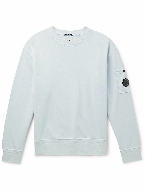 Photo: C.P. Company - Logo-Appliquéd Cotton-Jersey Sweatshirt - Blue