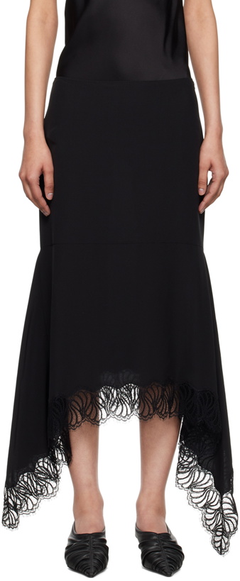 Photo: Stella McCartney Black Asymmetric Midi Skirt