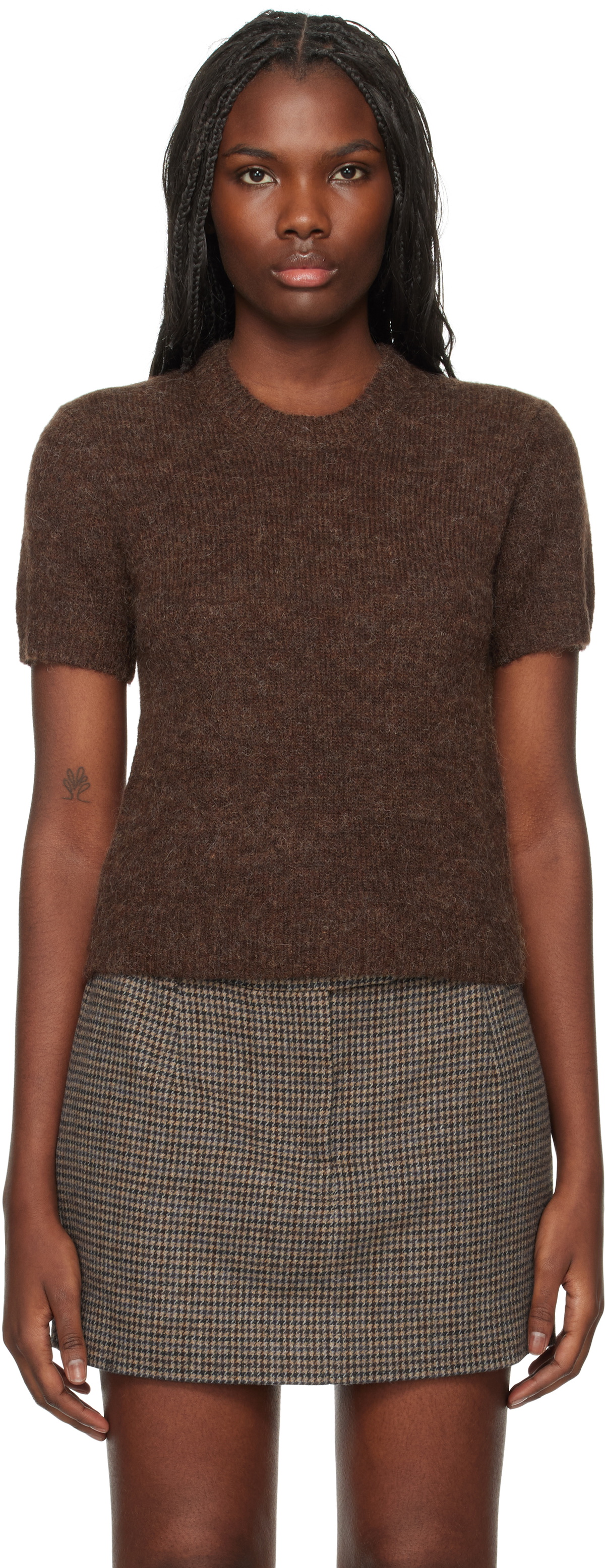 The Garment Brown Verbier Mini Sweater