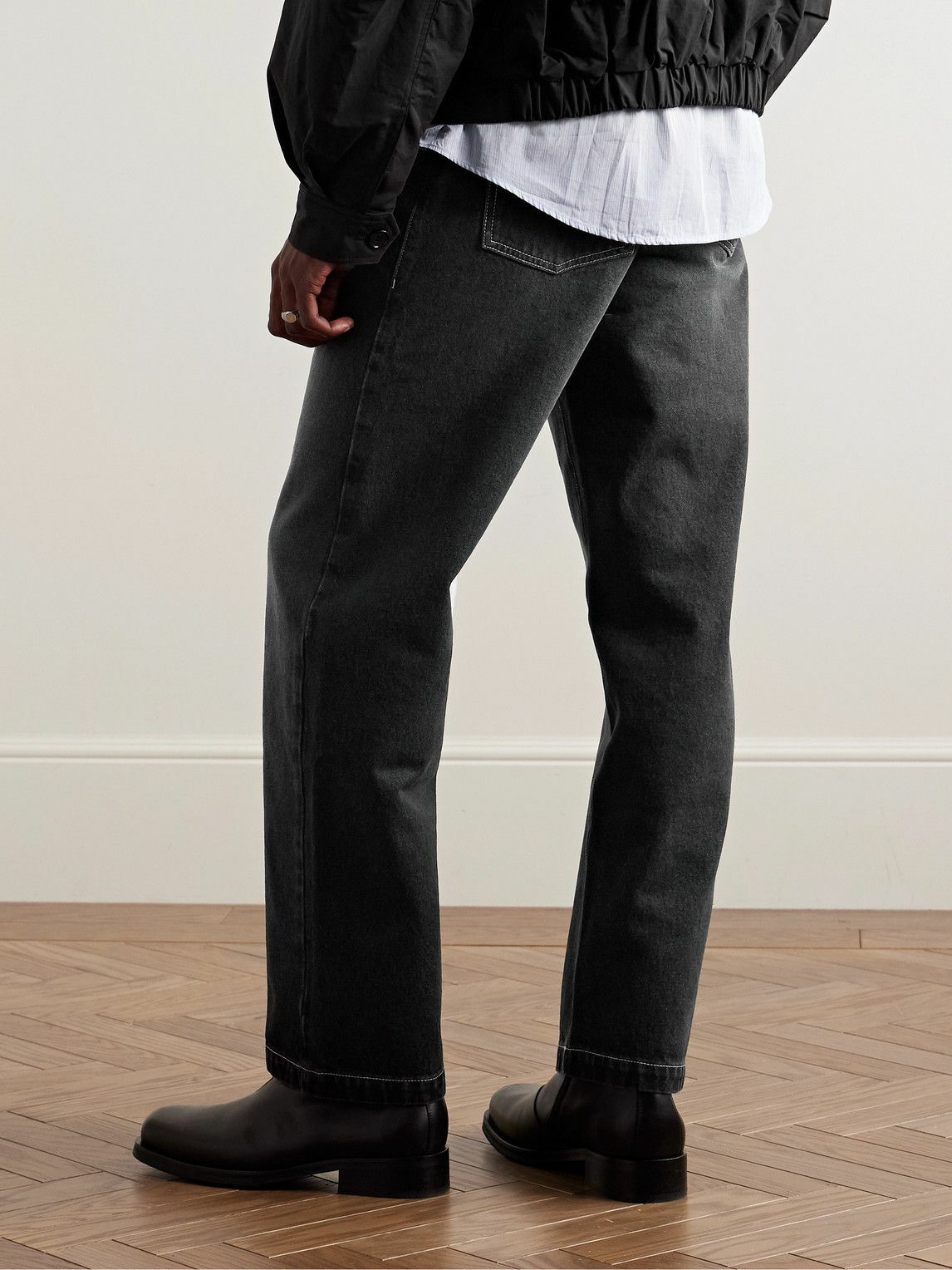 mfpen - Regular Straight-Leg Organic Jeans - Black mfpen