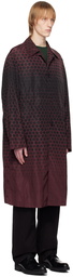 Dries Van Noten Burgundy Graphic Coat