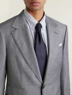 TOM FORD - Button-Down Collar Striped Cotton and Lyocell-Blend Oxford Shirt - Blue
