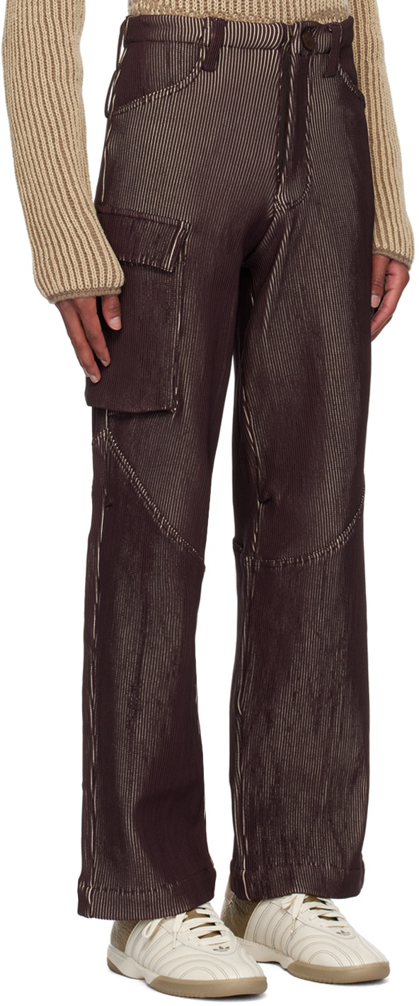Isa Boulder SSENSE Exclusive Burgundy Blaze Cargo Pants