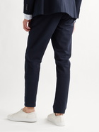 Boglioli - Slim-Fit Striped Cotton-Seersucker Trousers - Blue