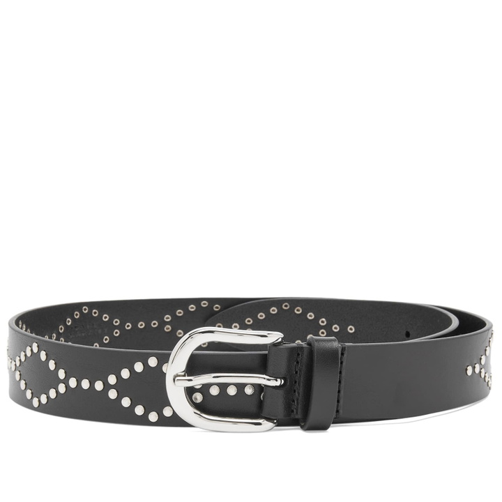 Photo: Isabel Marant Étoile Women's Liliana Studded Belt in Black/Silver