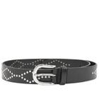 Isabel Marant Étoile Women's Liliana Studded Belt in Black/Silver