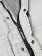 C.P. Company - Eco-Chrome R Padded Recycled-Shell Hooded Down Gilet - Gray