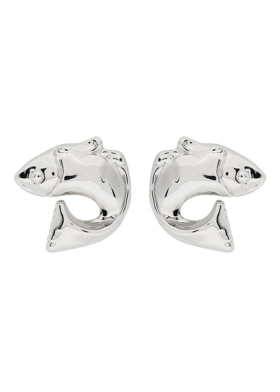 Jacquemus Les Boucles Poisson Fish Drop Earrings - Silver - One Size