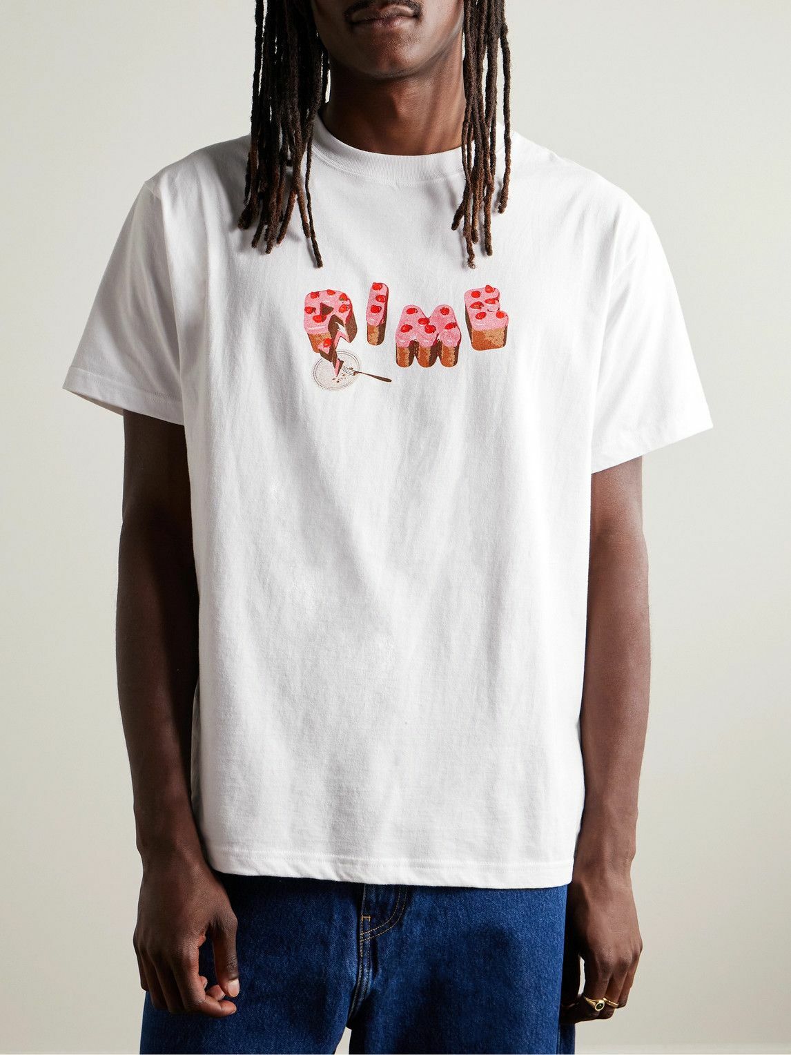 DIME - Cake Logo-Print Cotton-Jersey T-Shirt - Multi Dime