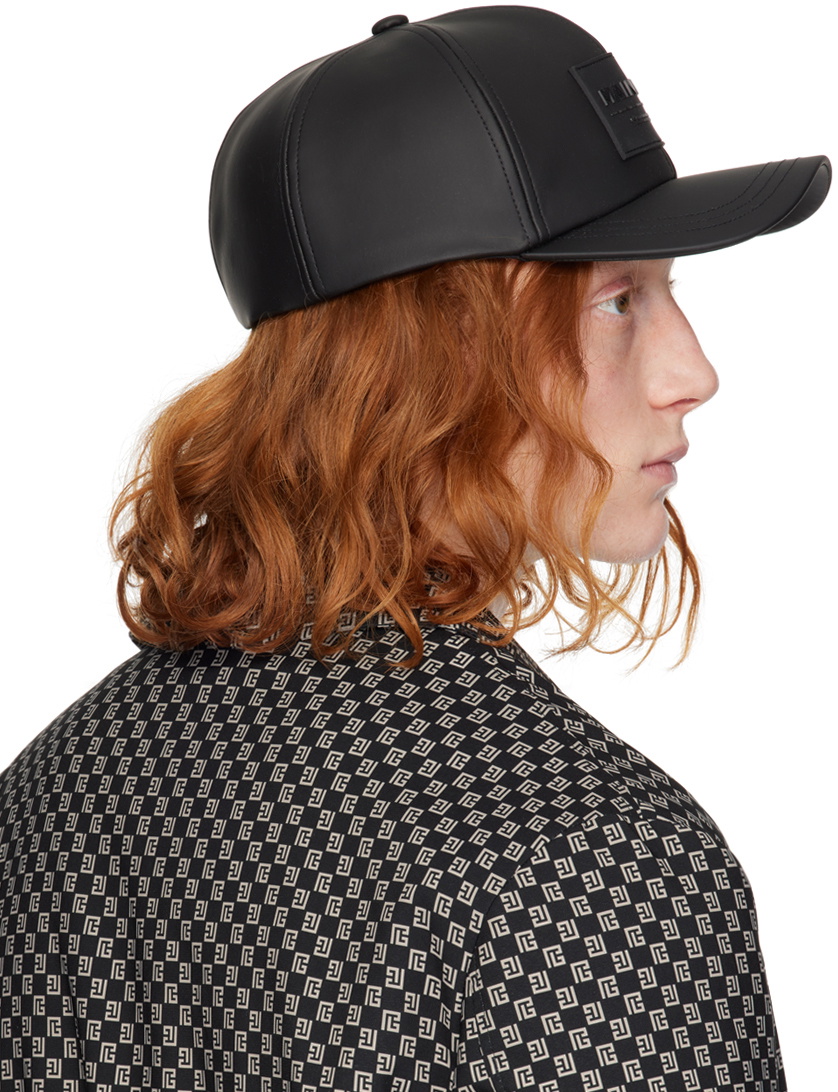 Balmain Black Main Lab Cap Balmain