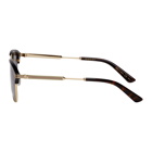 Gucci Gold and Black Retro Cruise Sunglasses