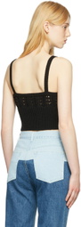 DRAE Black Cotton Tank Top