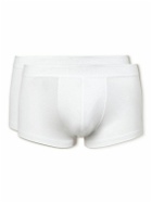 Sunspel - Two-Pack Stretch-Cotton Boxer Briefs - White