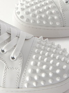 Christian Louboutin - Louis Junior Spikes Cap-Toe Leather Sneakers - White