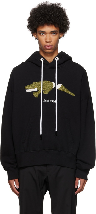 Photo: Palm Angels Black Cotton Hoodie