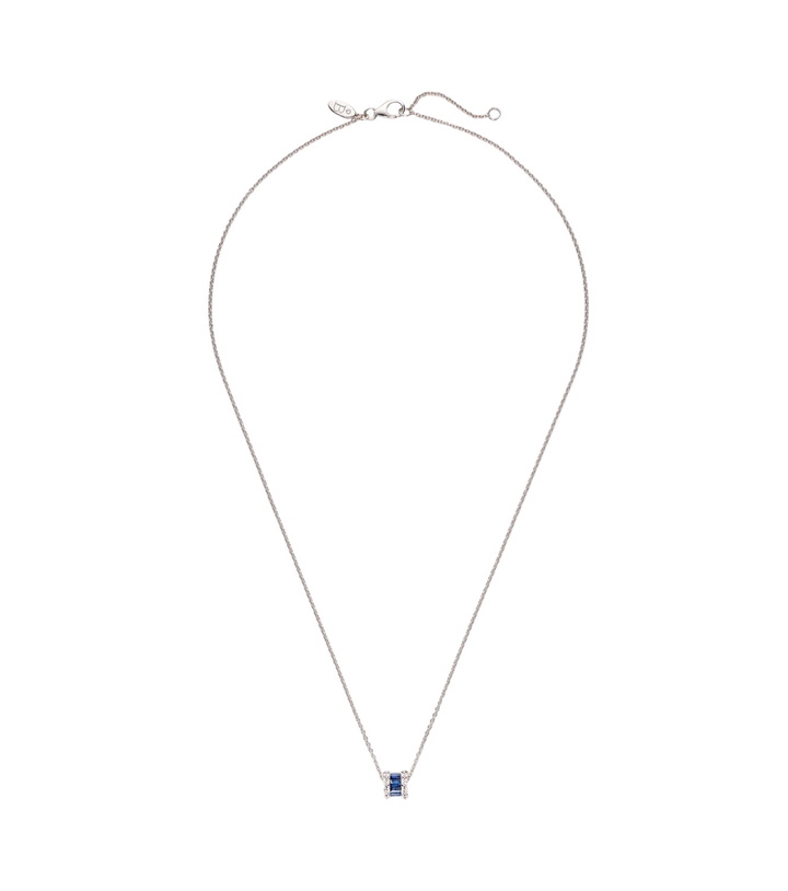 Photo: Bucherer Fine Jewellery Baguette Love 18kt white gold necklace with sapphires and diamonds
