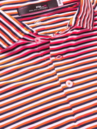 RLX Ralph Lauren - Airflow Striped Stretch-Jersey Golf Polo Shirt - Orange - S