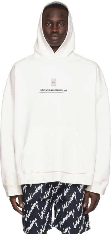 Photo: Balenciaga Off-White PDF Hoodie