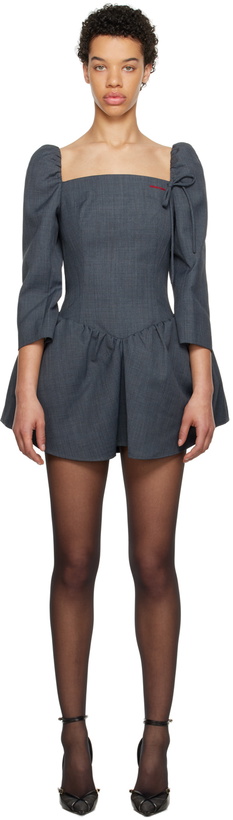 Photo: Shushu/Tong SSENSE Work Capsule – Gray Peplum Dress