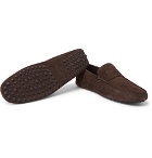 Tod's - Gommino Suede Driving Shoes - Dark brown