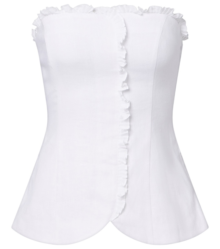 Photo: Posse Florence ruffled linen top