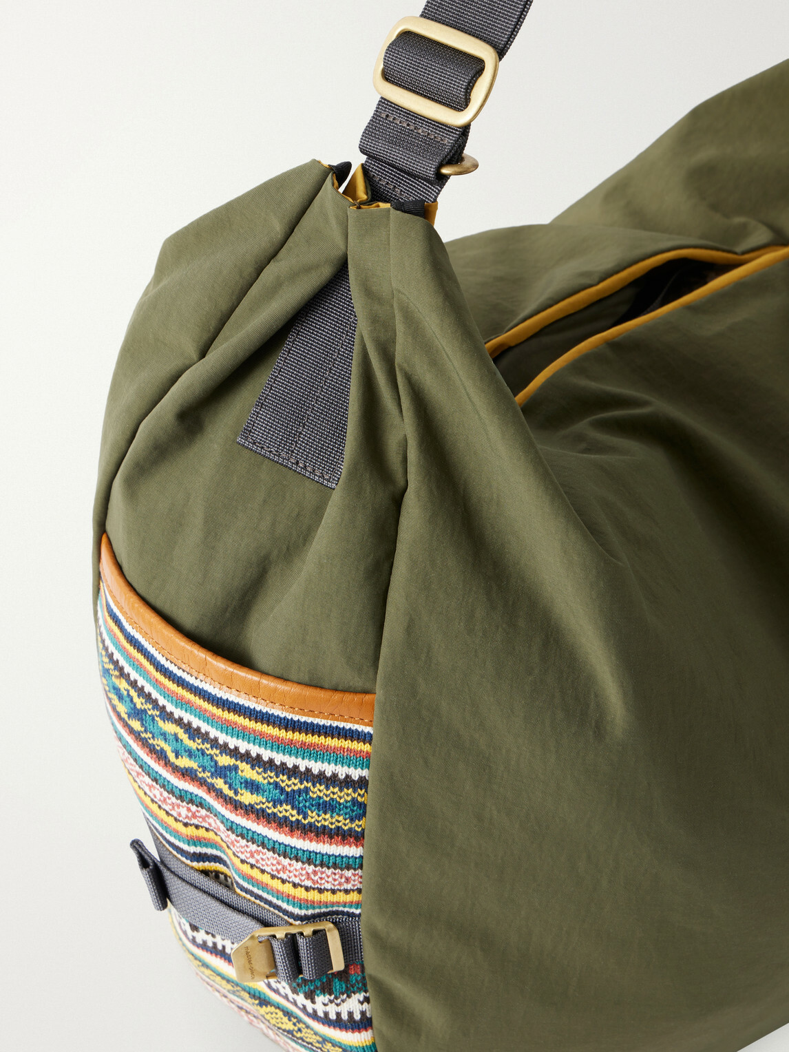 Master-Piece - Chup Leather-Trimmed Cotton Shoulder Bag
