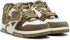 Off-White Off-White & Khaki Out Of Office Calf & Suede Sneakers