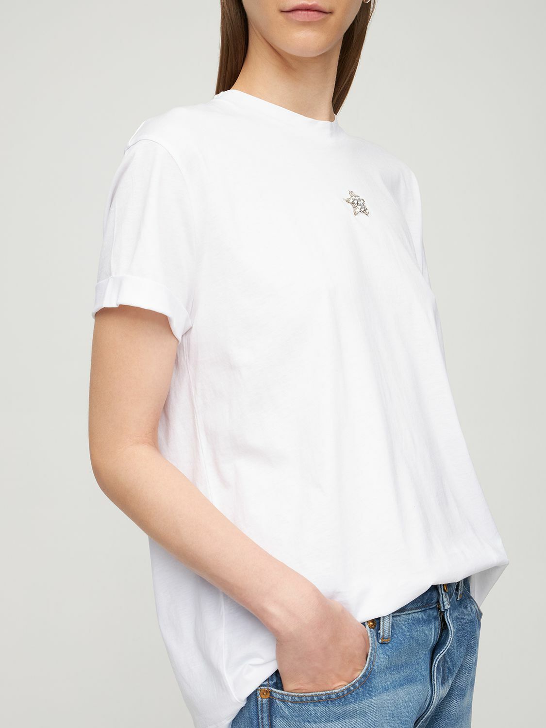 STELLA MCCARTNEY Crystal Star Cotton Jersey T-shirt