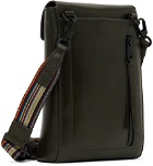 Paul Smith Green Leather Signature Stripe Phone Bag
