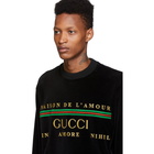 Gucci Black Chenille Maison De Lamour Sweatshirt