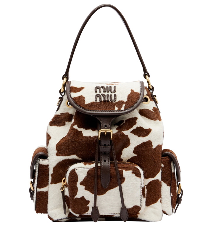 Photo: Miu Miu Cow-print calf hair backpack
