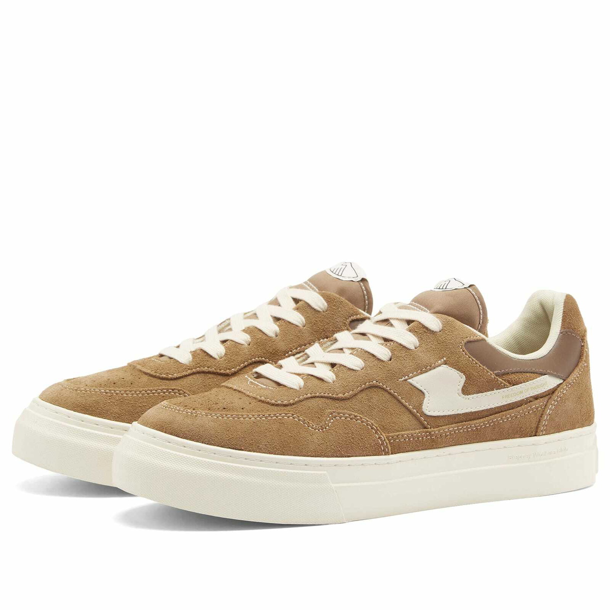 Stepney Workers Club Men's Pearl S-Strike Geo Merged Sneaker in Brown