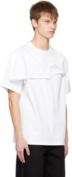 Feng Chen Wang White Double Collar T-Shirt