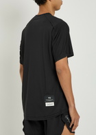 Y-3 Logo-appliquéd Jersey Running T-shirt Black