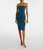 Alex Perry Gathered bustier dress