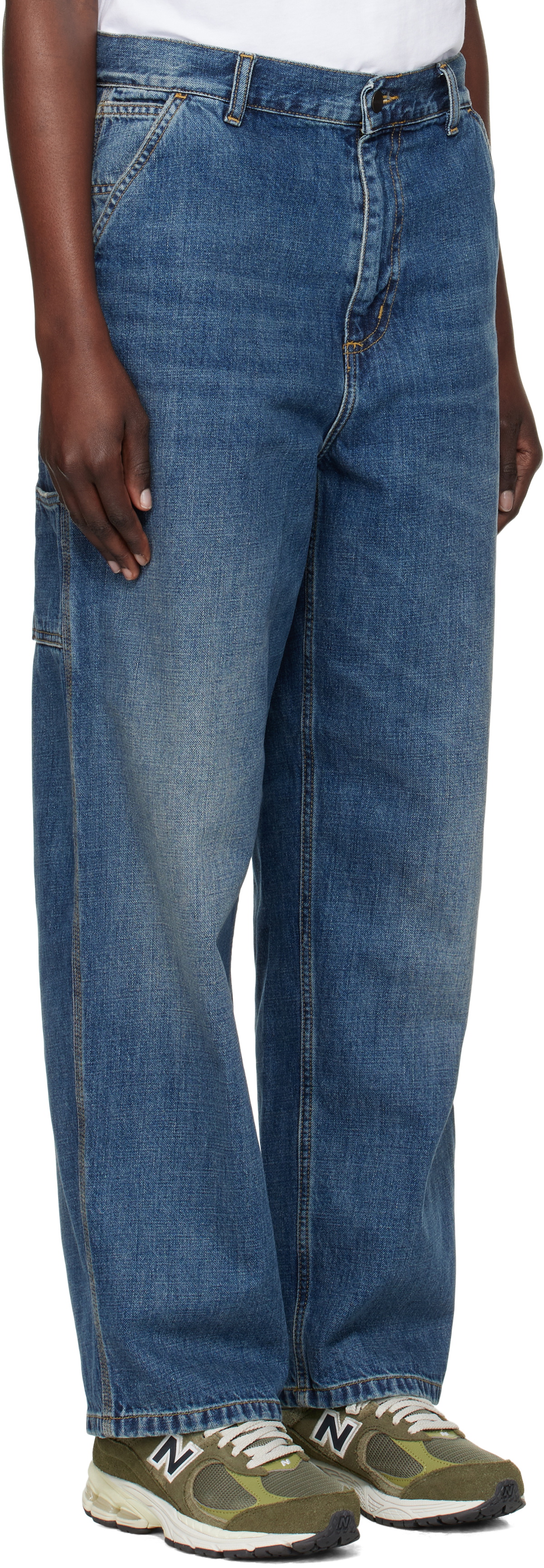 Carhartt Work In Progress Blue Brandon Single Knee Jeans