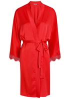 Simone PÉRÈLE Satin Secrets Lace-trimmed Satin Robe Pink