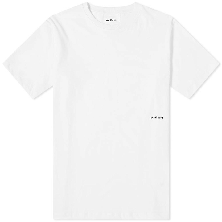 Photo: Soulland Men's Coffey Logo T-Shirt in White