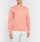Altea - Cotton and Cashmere-Blend Sweater - Orange