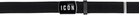 Dsquared2 Black 'Be Icon' Plaque Belt