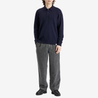 Norse Projects Men's Standard Merino Lambswool Polo in Dark Navy