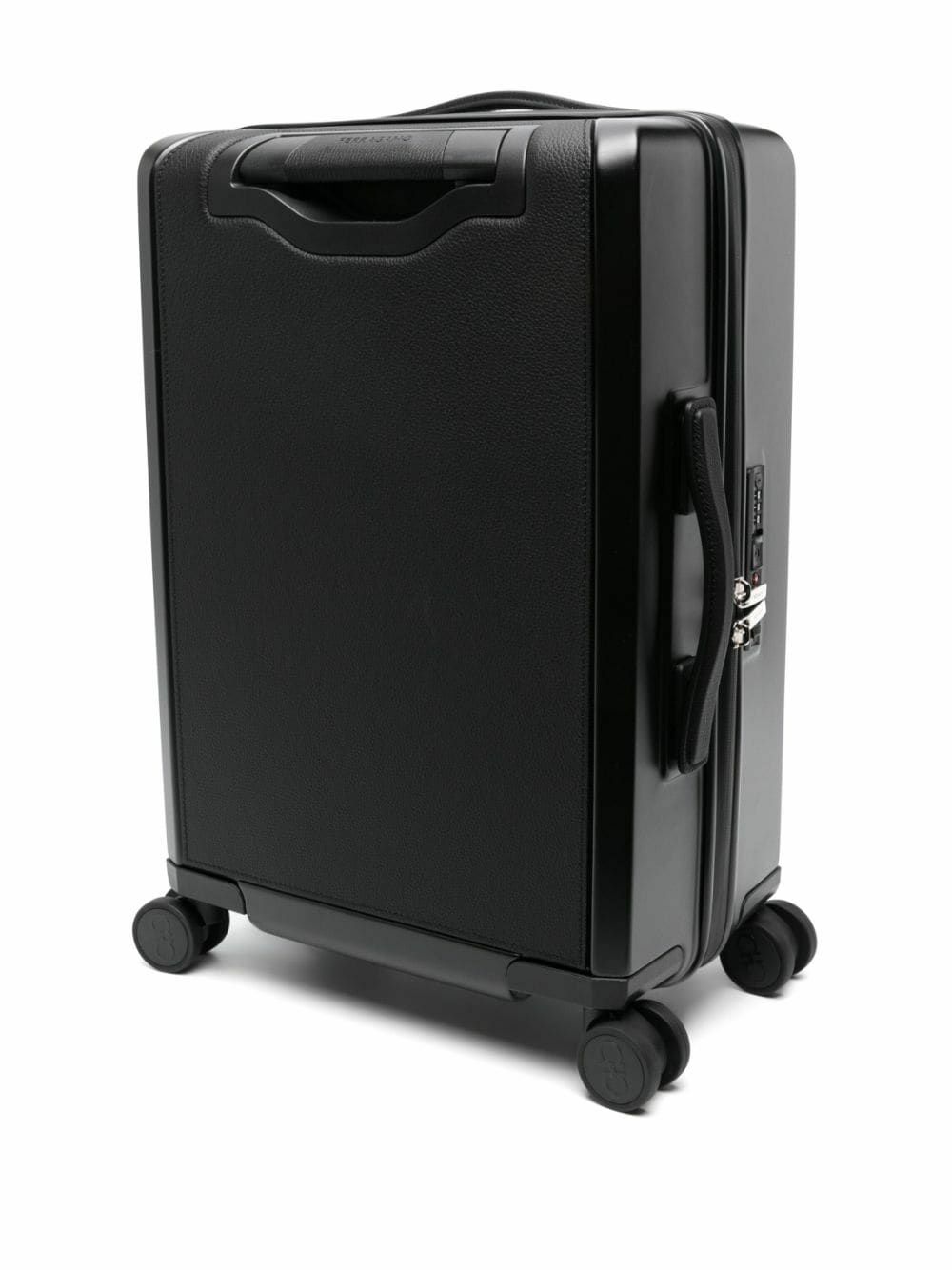 Ferragamo Black Gancini Embossed Leather Suitcase