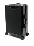 Ferragamo Black Gancini Embossed Leather Suitcase