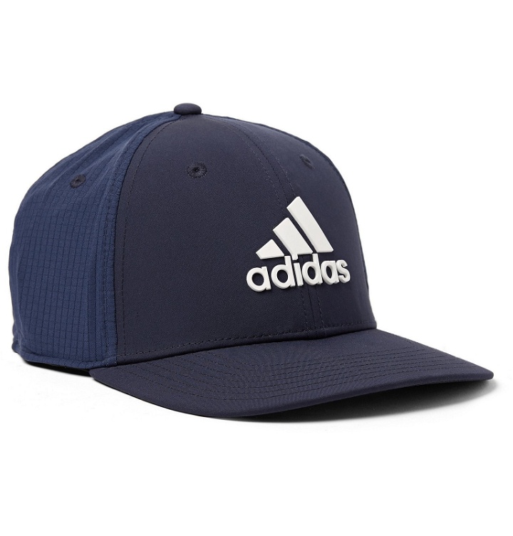 Photo: Adidas Golf - Golf Tour Logo-Appliquéd Shell and Mesh Baseball Cap - Blue