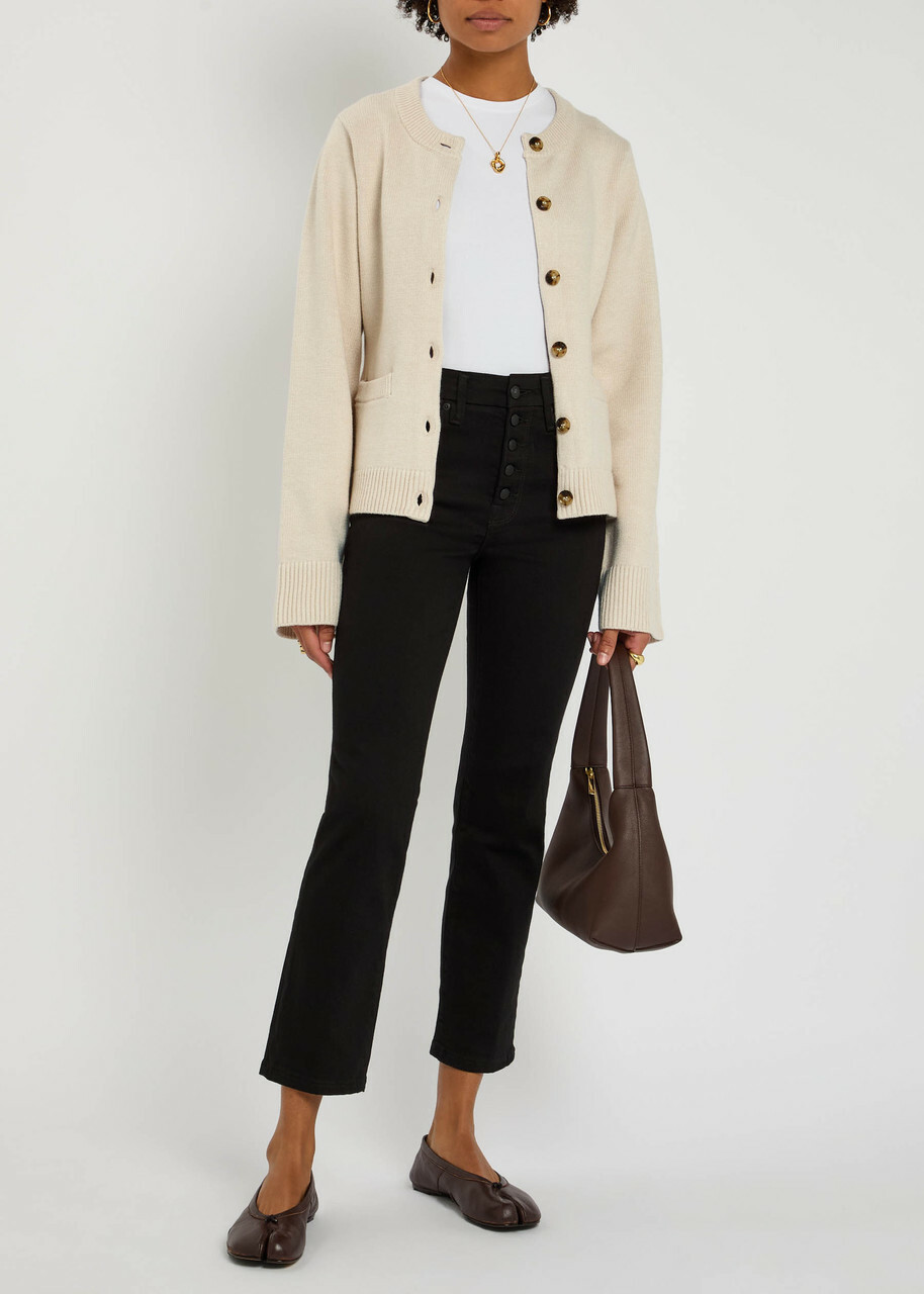 Good American Knitted Cardigan Cream