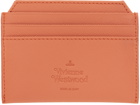 Vivienne Westwood Orange Saffiano Slim Card Holder