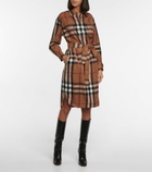 Burberry - Checked wool shirt dress