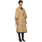 Edit Beige Pleated Trench Coat