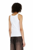 Diesel Slim tank top with laser-cut Oval D - T-Shirts Womens in White