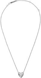 AMBUSH Silver Heart Charm Necklace